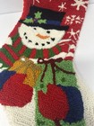 Vintgage Needlepoint Snowman Christmas Stocking  