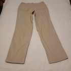 Wonder Nation Girls Adjustable Jeans Size 14 Khaki Straight Leg Uniform City Euc