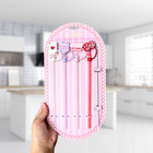 Set Of 9 Reusable Plastic Straws With  Love Topper  Cleaning Brush