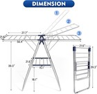 Clothes Drying Rack  Stainless Steel Indoor Outdoor Use No Assembly