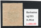 Barbados Gv 1920-21 3s Black   Dull Orange Sg 211 H mint