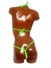 New Exotic Pole Dancer Costume 2 Piece V Back Thong Bikini A b Cup