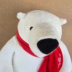 Coca-cola Polar Bear Plush Set 3 Red Scarf Coke Bears 22    14    7    Stuffed White