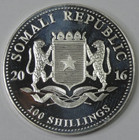 2016 Somalia 100 Shillings Elephant 1oz  9999 Fine Silver In Capsule