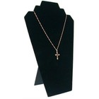 2 Black Velvet Necklace Bust Pendant Jewelry Displays