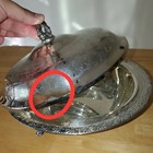 Vintage Wm  Rogers Silverplate Footed Casserole With Lid Serving Bowl