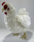 Hansa Creation White Hen 14  Realistic Chicken Hand Crafted