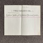 1800 s Ephemera Oscoda  Mich Mi Order Receipt Form Fred Welsh   Co  Ladies Dress