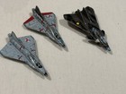 1989 Kenner Mega Force Triax F-28d Fighter Bomber Jets Lot Of 3 Vintage Toys