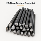 20pcs Jewelry Metal Stamping Punch Set Assorted Design Steel Stamp Diy Tools