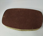 Vtg Rectangle Vanity Dresser Mirror Tray W brass Filigree Edge trim -13 5   x8   