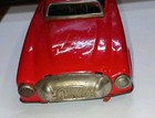 Vintage Japan Tin Friction Toy Car Red Coupe Missing Front Wheels 6in