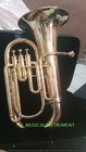 Euphonium 3 Valve Pure Brass Metal In Golden Polish cushion Case   Free Shipping
