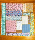 Nice  1930s 40s 50s Vintage Feed Sack Fabric Pieces Lot Floral Scraps Textile