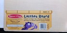 Melissa Doug Latches Board Wooden Activity Toy Locks Latches Skills Ages 3