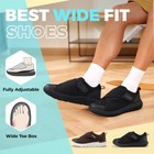 Fitville Men s Diabetic Shoes Extra Wide Adjustable Walking Slip-on Swollen Feet