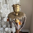 Pair Of Antique Brass Candle Holders 17      14    Dismantlable - Beautiful