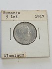 1947 Romania 5 Lei Aluminum Coin Uncirculated