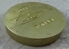 Rare 1970s Vintage Brass Paperweight Bell Helicopter Textron Model 222 Twin Jet