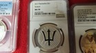 2017 Barbados Neptune s Trident 1oz  999 Silver Coin Ngc Ms 70 Proof Centamerica