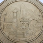 Vintage German Carved Wooden Plate Obrammergau Original Tag In German Raw Wood