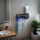 Uv Light Sterilizer Toothbrush Holder Cleaner Toothpaste Dispenser 4 Toothbrush