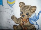 Diaper Holder Nursery Rainbow Stripe Cross Stitch Embroidery Bears Y2k