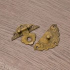 3pcs Classical Retro Style Suitcase Lock Chest Box Clasp Hasp Latch Bronze Tone