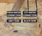 Rv Camper Motorhome Water Black Grey Tank Replacement Label Decals Stickers Set