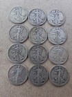 Lot Of 3 Walking Liberty Half Dollars 1942-1945 50c Silver Coins Circulated