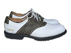 Footjoy Icon Fj Spikeless Custom Leather Golf Shoes Mens Sz 11 White Beige Black
