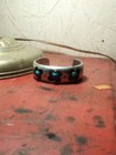 Native American Navajo Bracelet White Buffalo Turquoise  Cuff