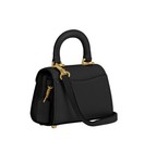 Nwt Coach Leather Mini Sammy Top Handle 12 Crossbody In Brass   Black