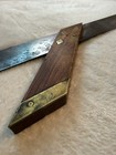 Antique 12    Brass Diamond Inlay Rosewood Mitre Square-large  Woodworking Tool
