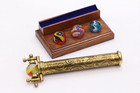 Marble Scope Kaleidoscope   Exquisite Etched Brass Design With Interchangeable M