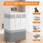 2 Pack Large Laundry Baskets  Laundry Hampers  Freestanding Waterproof Collap   