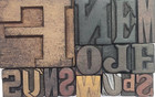 Vintage Letterpress 15 Mix Letters Wood Type Printers Block Collection  bl-898