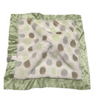 Little Giraffe White Green Polka Dot Plush Baby Lovey Security Blanket  as Is 