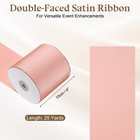 Double Faced Satin Ribbon 4 Inch X 25 Yard Pink Thick Polyester Fabric Bows