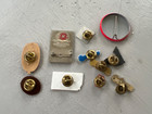 Lot Of 11 Vintage Collectible Cities  States  Country Buttons And Pins -see List
