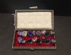   8 Vtg Minicloisonnetrinket Pillboxes           oval Square Rectangle hingeboxxed Set   