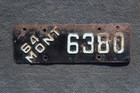 1964 Montana Motorcycle License Plate