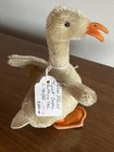 Steiff Original Vintage 6    Mohair Tulla The Goose Button   Flag Vguc
