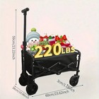 Outdoor Folding Camping Cart  Large   capacity Portable Wagon For Camping 220 Lbs