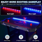 57  Led Light-up Air Hockey Table  Foldable Arcade Style Air Hockey Game Set W a
