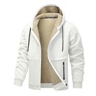 Mens Sherpa Fleece Hoodie Winter Warm Zip Up Jacket Heavyweight Hooded Coat