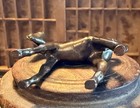 Vintage Mini Bronze copper Horse Foal Figurine Statue Standing Pose Equestrian