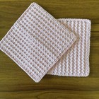 Handmade crochet Spa Washcloths set Of 2 100  Cotton eco-friendly reusable  new 