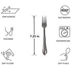 60 Pieces Stainless Steel Dinner Forks Flatware Tableware Set Kitchen 7 25 Inch