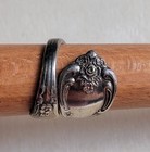 Vintage Wm Rogers Oneida Silver Plated Spoon Wrap Ring Size 6 5 Flower Design